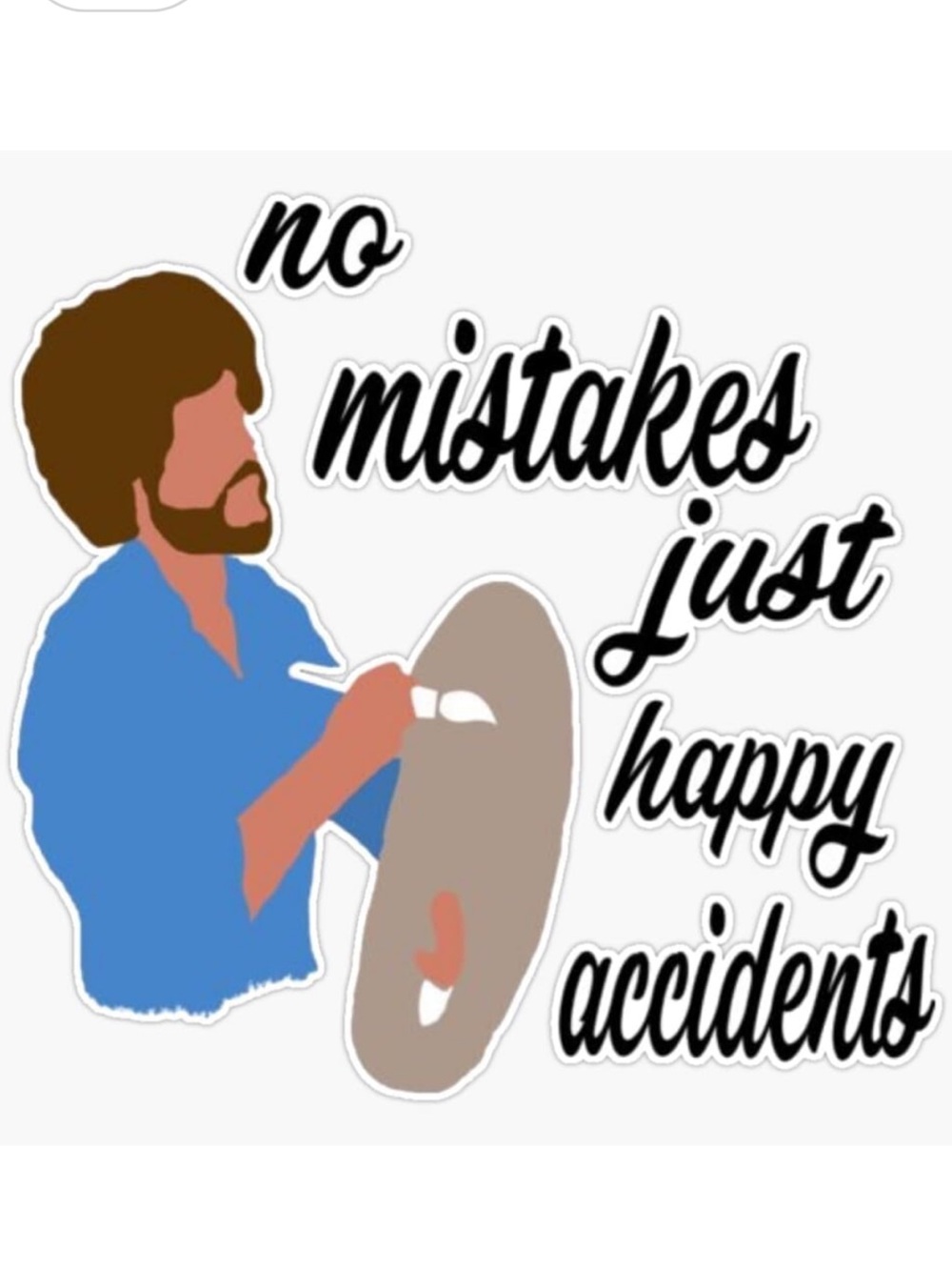 BOB ROSS 🎨 Inspirational Artist Decal Sticker | 5” NWOT!